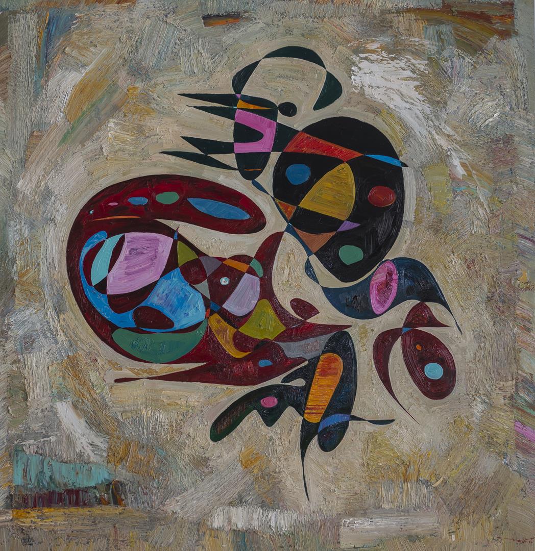Gheorghe Virtosu Flying man oil painting art gallery