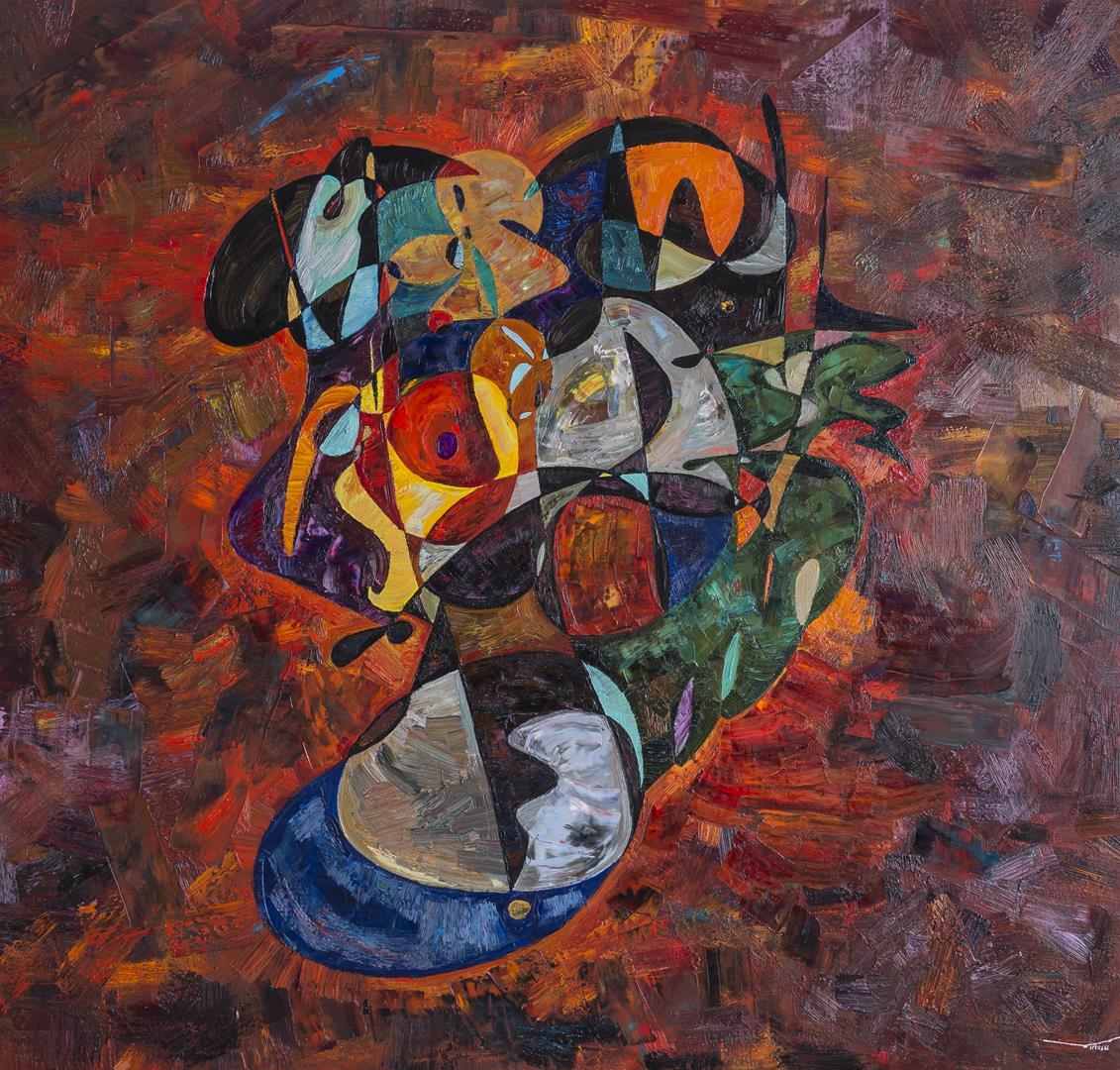 Revolutionary Ideology oil painting by contemporary artist Gheorghe Virtosu