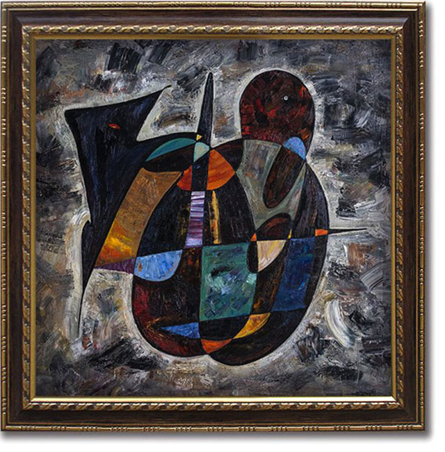 Nostradamus abstract painting Gheorghe Virtosu