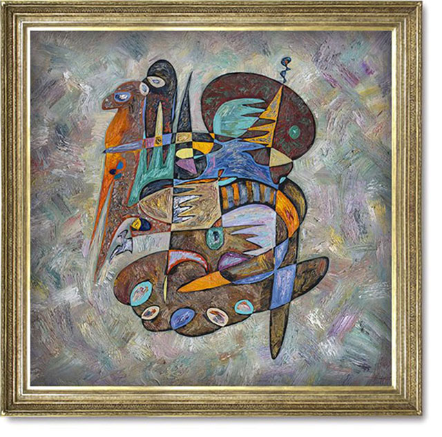 Gheorghe Virtosu, Disappointed storks, oil painting