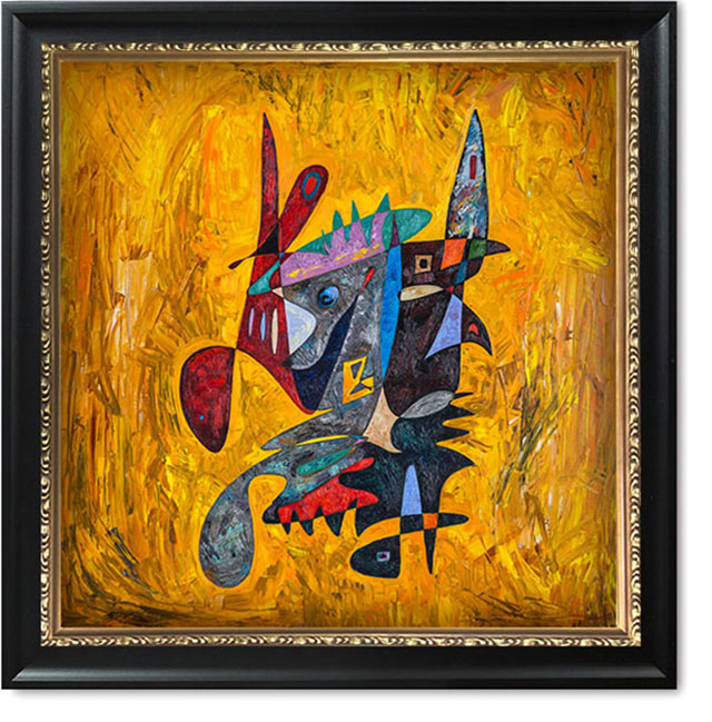 Connection of civilizations oil painting by Gheorghe Virtosu