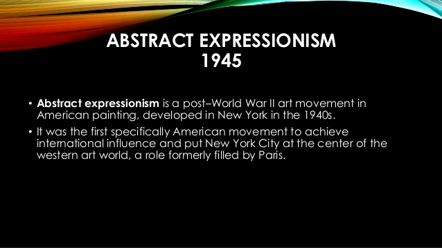 Abstract Expressionist Movement