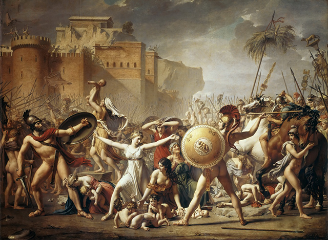 The Intervention of the Sabine Women, 1799 by Jacques-Louis David 