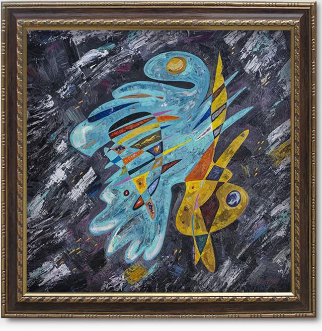 Quasimodo in Love abstract painting