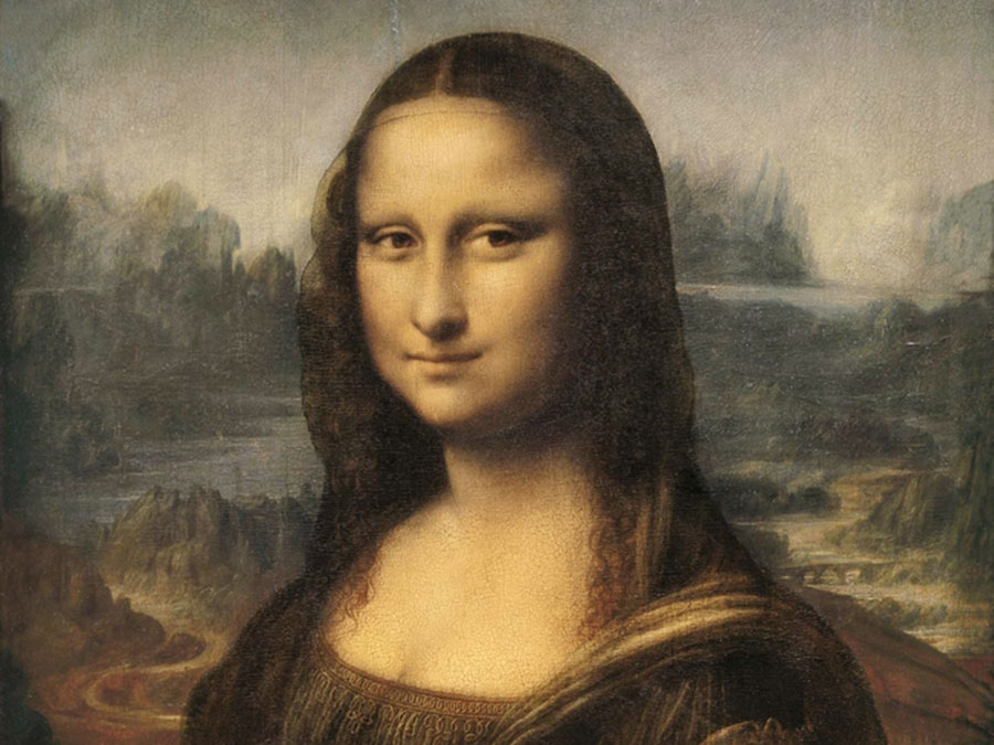 Mona Lisa making a masterpiece