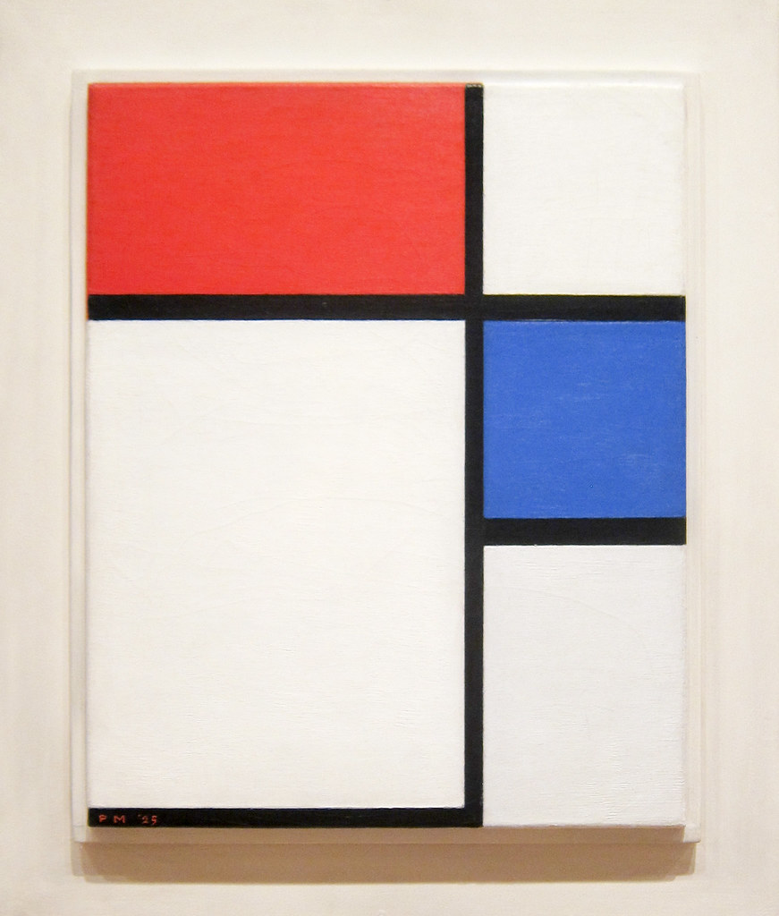 Composition No. II, With Red and Blue Piet Mondrian