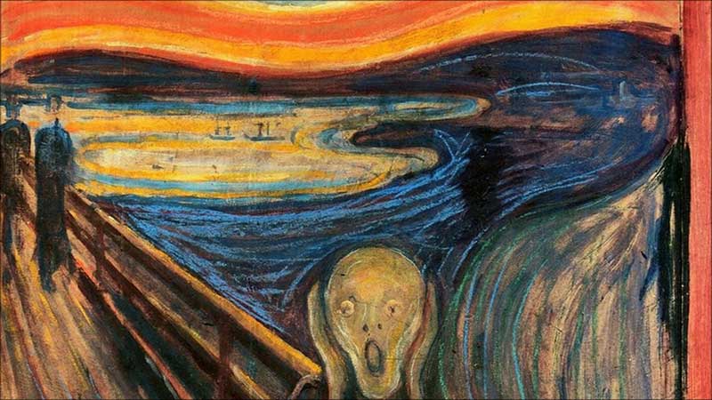 The scream, abstract painting