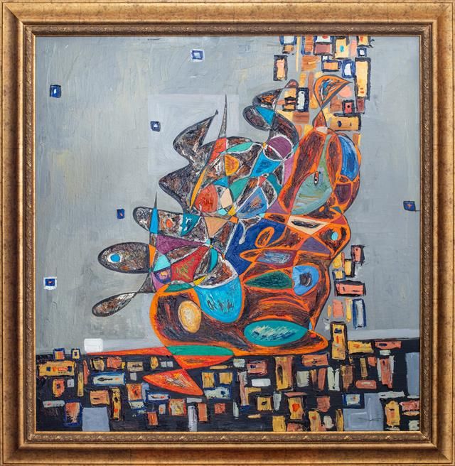 Abstract art oil painting Master Of The Waters Gheorghe Virtosu mob