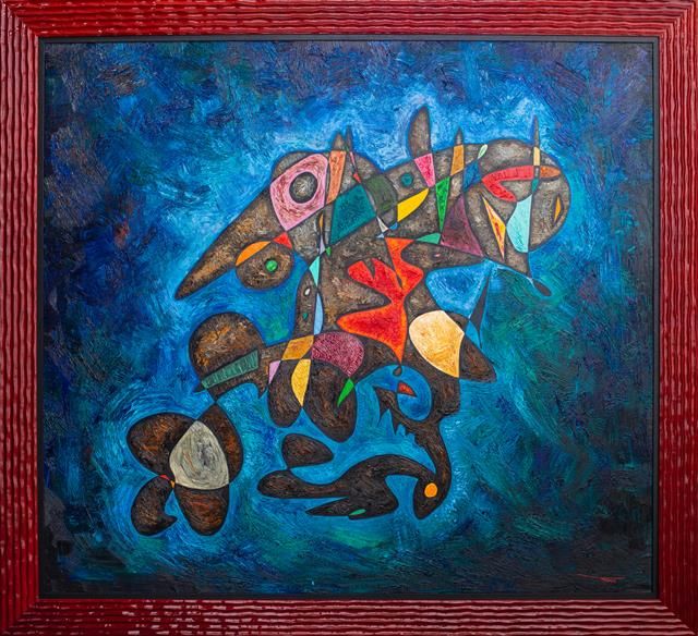 Abstract art oil painting Dreams Rider Gheorghe Virtosu