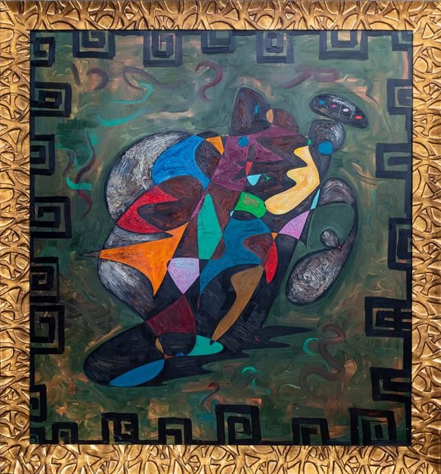 Abstract art oil painting 