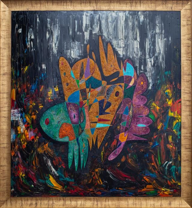 Abstract art oil painting 