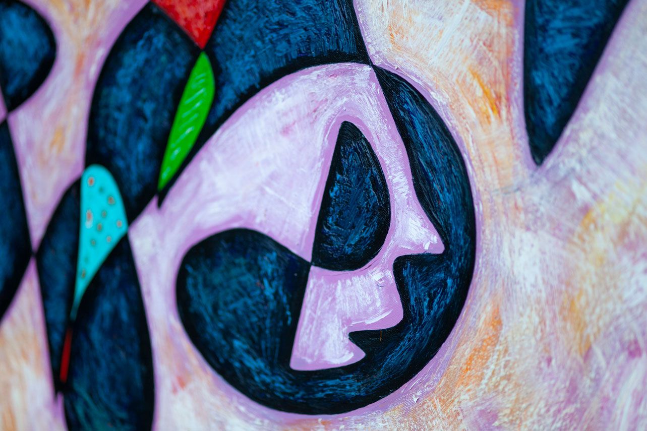 Alien oil painting