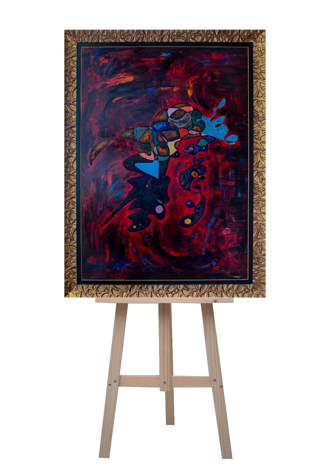 Abstract art oil painting Isaac And Ishmael Gheorghe Virtosu mob